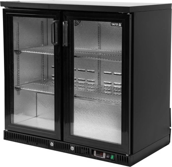 Chłodziarka do butelek, 227 l, dynamiczne chłodzenie, automatyczne odszranianie, 230 V, zamek | YATO YG-05355