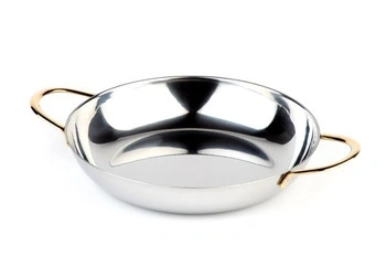 Servírovací mísa s pozlacenými úchyty, 28x4 cm, 2 l | APS 61280