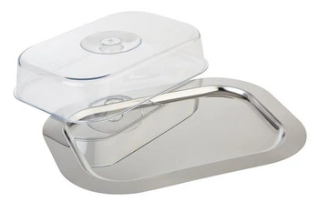 Podnos FINESSE z nerezové oceli s polystyrenovým víkem, 42x31x8.5 cm | APS 13122