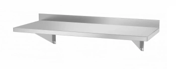 Závěsná nerezová police se 2 konzolami | HENDI 816486