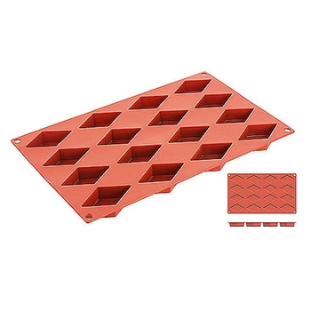 Silikonová pečicí forma diamant, 16 otvorů o rozměrech 6,5x3,5 cm | CONTACTO 6650/065