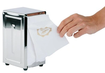 Držák na ubrousky, nerezová ocel, leštěná, 12x9,5x18,5 cm | APS 11720