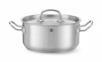 Nerezový nízký hrnec - objem 3 l Kitchen Line | HENDI 836019