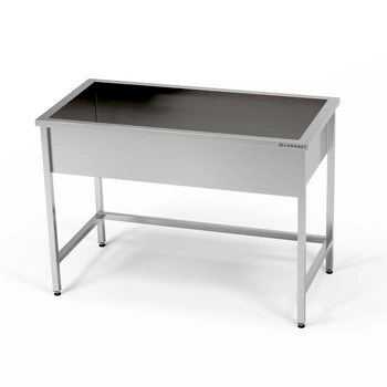 Nerezové jednokomorové umyvadlo (hloubka 40 cm) 800x60x85 cm | FORGAST