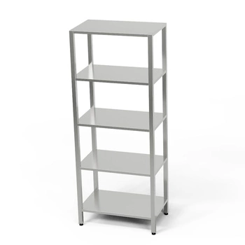 Nerezový regál s 5 policemi 130x50x180 cm | FORGAST