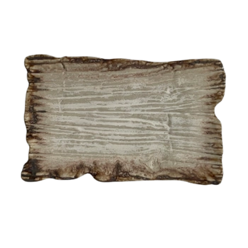 Obdélníkový mělký talíř Moku dolomit 30 x 18 cm | KERA CERAMIKA 16.2.DOLOMIT