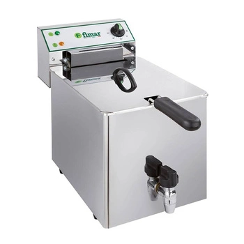 Elektrická fritéza s kohoutem 10 l, studená zóna, 6 kW, 400 V | FIMAR FR10RN040T