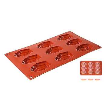 Forma na pečení madeleine, silikonová, 9 otvorů o rozměrech 6,8x4,5 cm | CONTACTO 6637/069