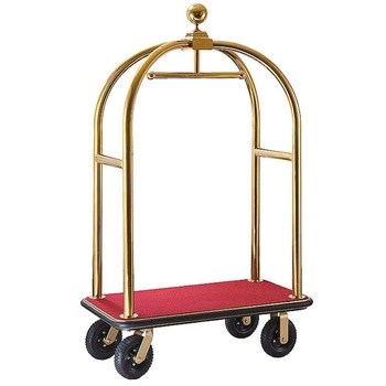 Zavazadlový vozík z pozlacené oceli, 110x61 cm | CONTACTO 1652/115
