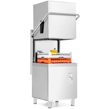 Gastronomická průchozí myčka s odtokovým čerpadlem, manuální ovládání, dávkovač mycího prostředku, 11,25 kW, 400 V | FORGAST FG00213