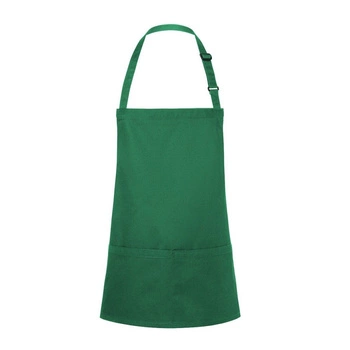 Krátká zástěra Basic 75 x 60 cm s kapsou a přezkou lesní zelená | KARLOWSKY BLS 6-32-Stck