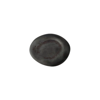 Talíř mělký s okrajem Galet hematit 19 x 16 cm | KERA CERAMIKA 19.1.HEMATIT