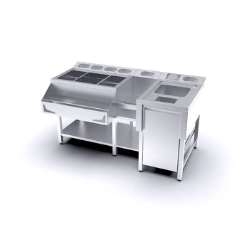 Barmanská stanice 6x GN 1/9 s postřikovačem | FORGAST FG15412
