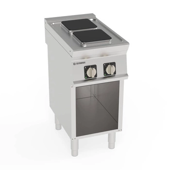 Elektrický sporák na otevřeném podstavci 2 čtvercová pole 22x22 cm | TECNOINOX 716012