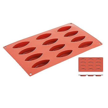 Silikonová forma na pečení lodičky, 12 otvorů, 7,2x3 cm | CONTACTO 6649/072
