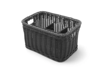 Koš na příbory černý 26x18 cm | HENDI 426074