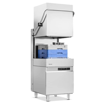 Gastronomická průchozí myčka nádobí s elektronickým ovládáním, dávkovačem mycího prostředku, 9,55 kW, 400 V | PROFICHEF PCZ-04100