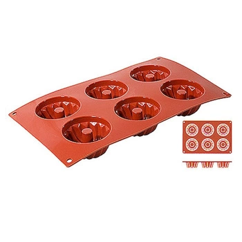 Silikonová forma na pečení na 6 muffinů, 7x3.5 cm | CONTACTO 6640/076
