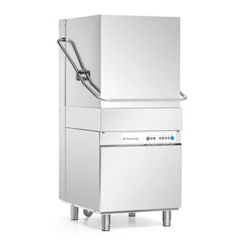 Gastronomická průchozí myčka nádobí s odtokovým čerpadlem, manuální ovládání, dávkovač mycího prostředku, 9,55 kW, 400 V | PROFICHEF PCZ-02101