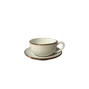 Šálek Bel 280 ml s podšálkem 15 cm Still Rustic krém | KERA KERAMIKA 2.3.4.RUSTIC KRÉM