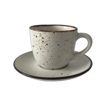 Šálek 200 ml s podšálkem 15 cm Still Rustic krém | KERA CERAMIKA 2.3.1.RUSTIC KRÉM