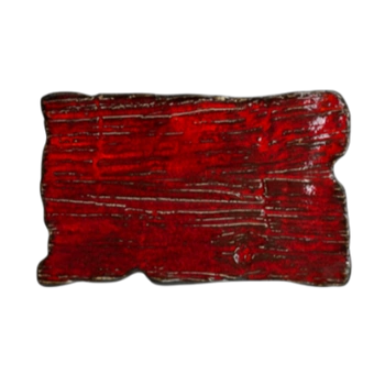 Obdélníkový mělký talíř Moku rubín 30 x 18 cm | KERA CERAMIKA 16.2.RUBIN