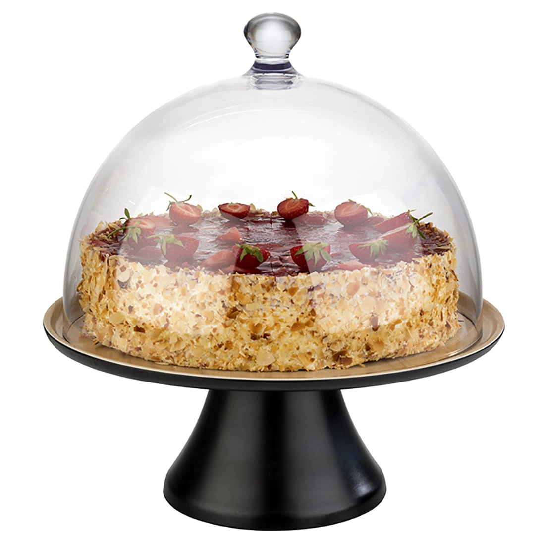 Melaminový tác FRIDA černý prům. 31,5 cm, šikmý | APS 84944