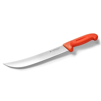 Červený řeznický nůž HACCP 24 cm dlouhý FORGAST FG01854