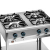 Gastronomická plynová kuchyně 4-hořáková s dolní policí, 23 kW | FORGAST FG09453