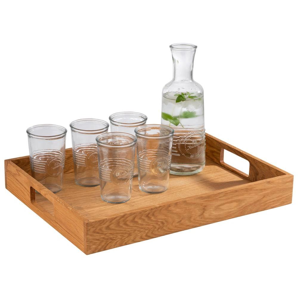 Servírovací tác z dubového dřeva, 45x35x6 cm | APS 761_APS