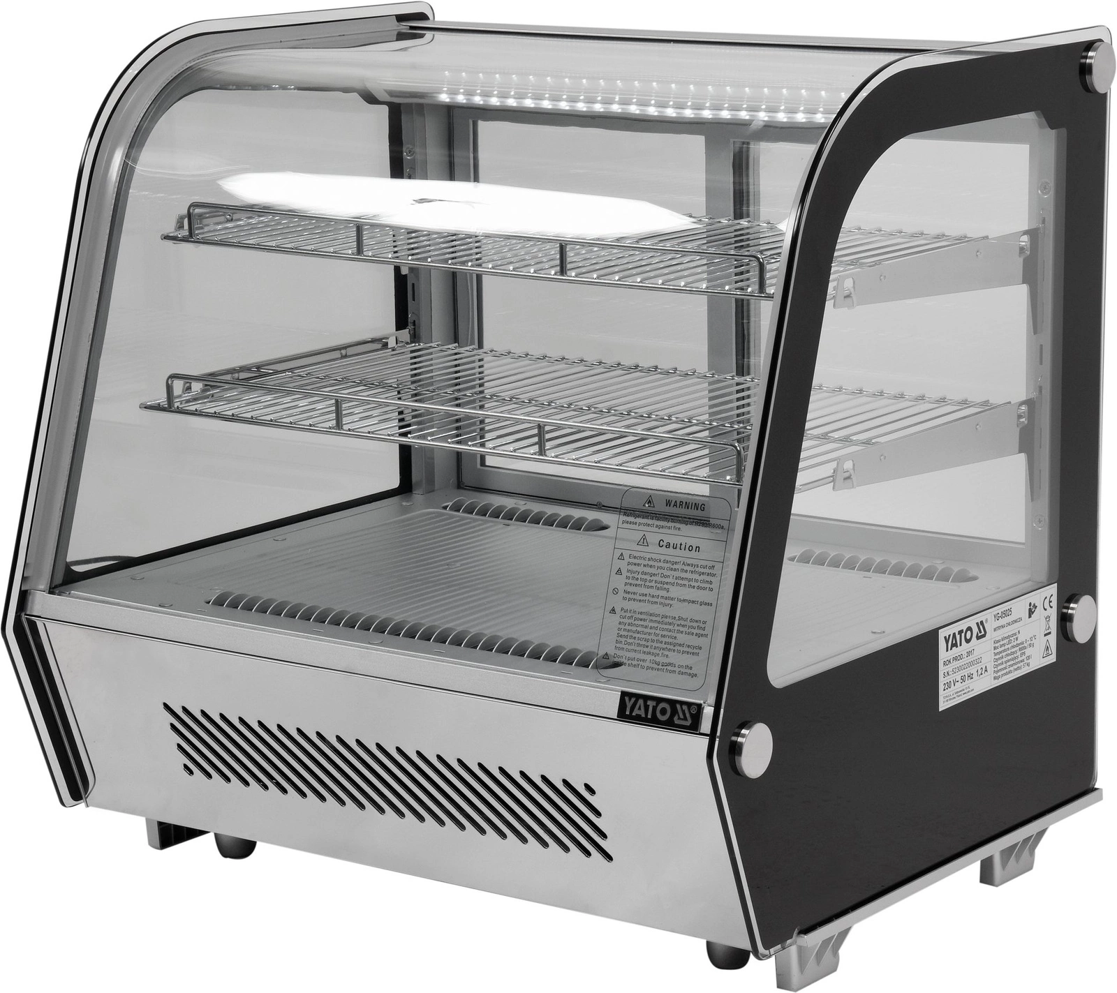 Chladicí vitrína 120 l stříbrná | YATO YG-05025