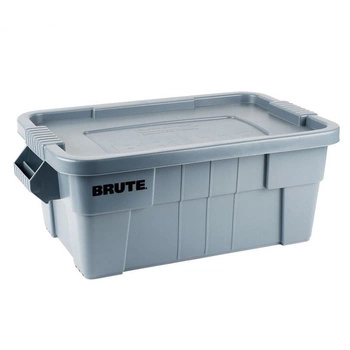 Polyethylenová nádoba na potraviny BRUTE, objem 53 l, šedá RUBBERMAID 9S30-00-GRY