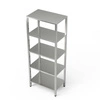 Nerezový regál s 5 policemi - 3 nastavitelné police 80x40x180 cm | FORGAST