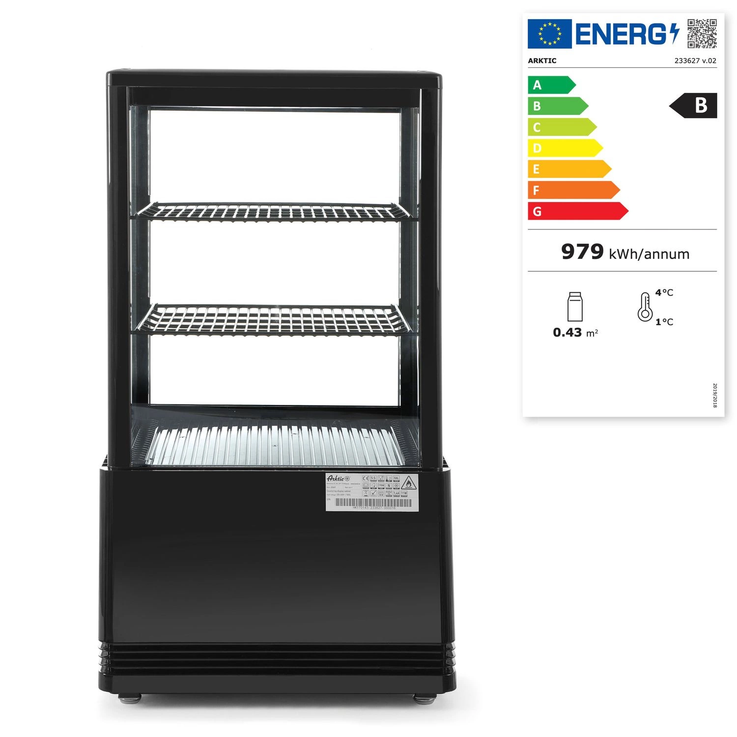 Chladicí vitrína 58 l černá HENDI 233627