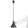 Topné lampy na pokrmy černá, kuželová, 0,25 kW, nastavitelná výška 60–180 cm | FORGAST FG03344