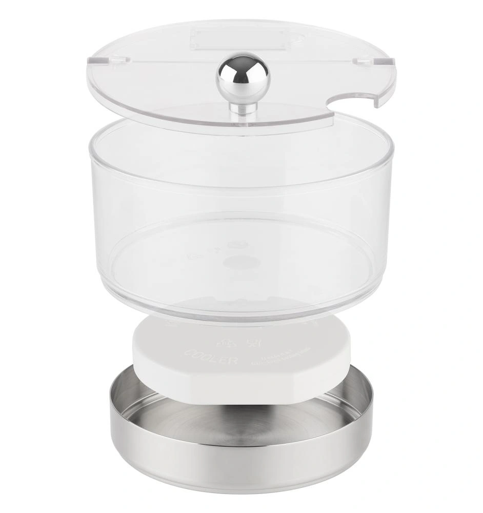 Malá chladicí miska s nerezovým podstavcem Mini TOP FRESH s vložkou a víkem, 15x11,5 cm | APS 11810