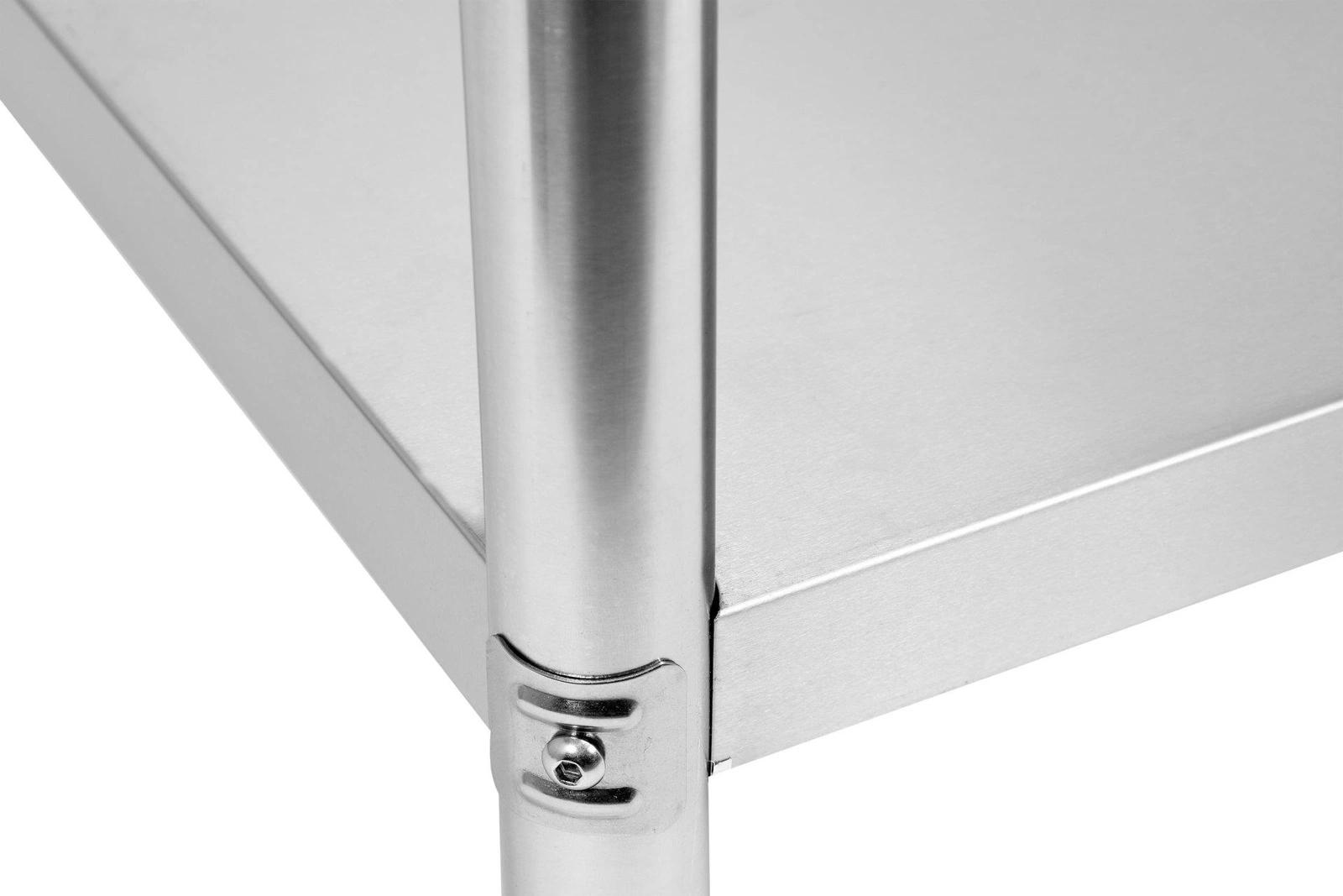 Nerezový centrální pracovní stůl s policí 100x60x85 cm | YATO YG-09001