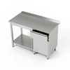 Nerezový pracovní stůl se skříňkou, zásuvkou a policí 100x70x85 cm | FORGAST