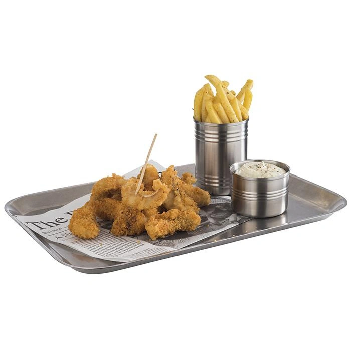 Podnos VINTAGE, nerezová ocel, 38x26.5x1.5 cm | APS 30132