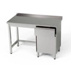 Nerezový pracovní stůl se skříňkou a zásuvkou 220x70x85 cm | FORGAST