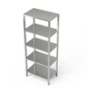 Nerezový regál s 5 policemi 110x40x180 cm | FORGAST
