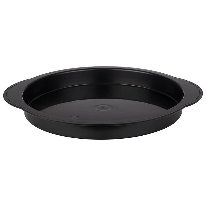 Kulatý tác s chladicí vložkou a víkem, černý 35x15 cm | APS 9094