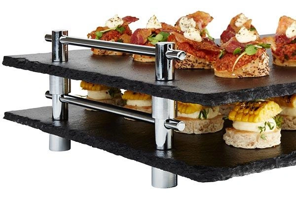 Deska HOCHSTAPLER, z břidlice, s držadly, GN 1/1, 53x32,5x6 cm | APS 966