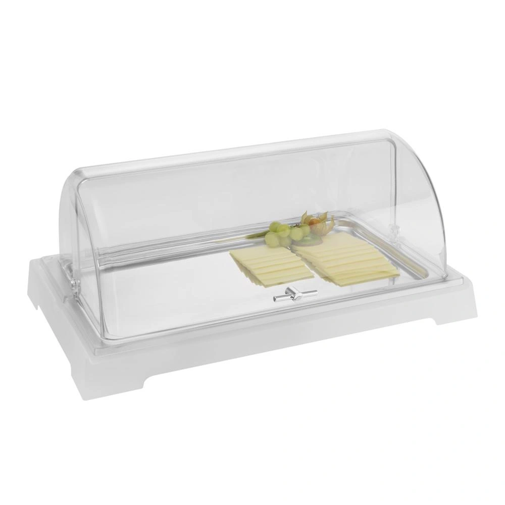 Bufetová vitrína s chladicí vložkou, bez víka TOP FRESH GN 1/1, bílá, 58.5x36.5x6 cm | APS 11503