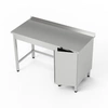 Nerezový pracovní stůl se skříňkou 140x60x85 cm | FORGAST