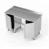 Nerezový pracovní stůl se dvěma skříňkami 210x60x85 cm | FORGAST