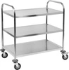 Nerezový skládací servírovací vozík, 3-policový | YATO YG-09091