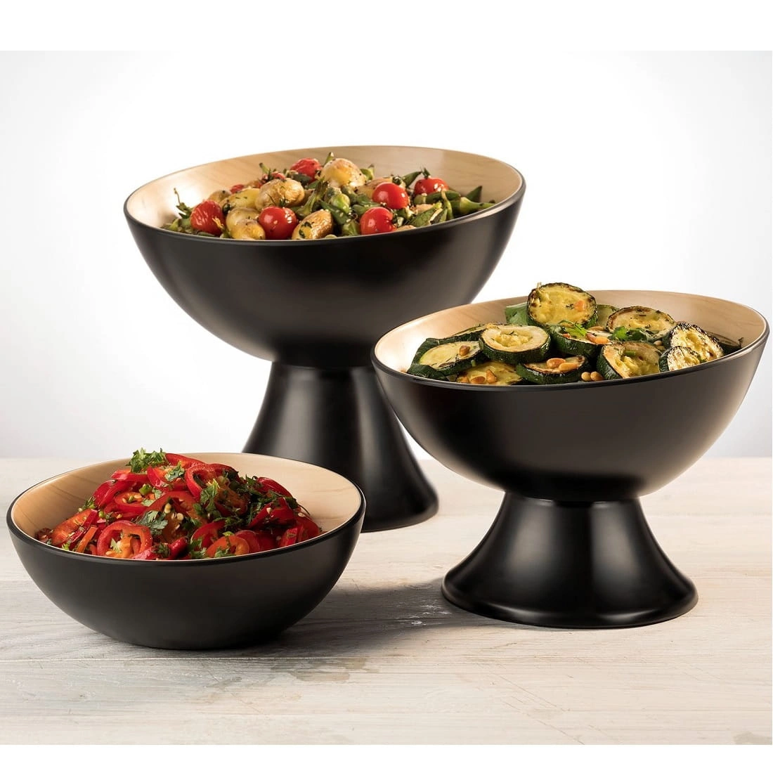 Melaminový podstavec FRIDA malý, výška 8 cm, černý | APS 84927