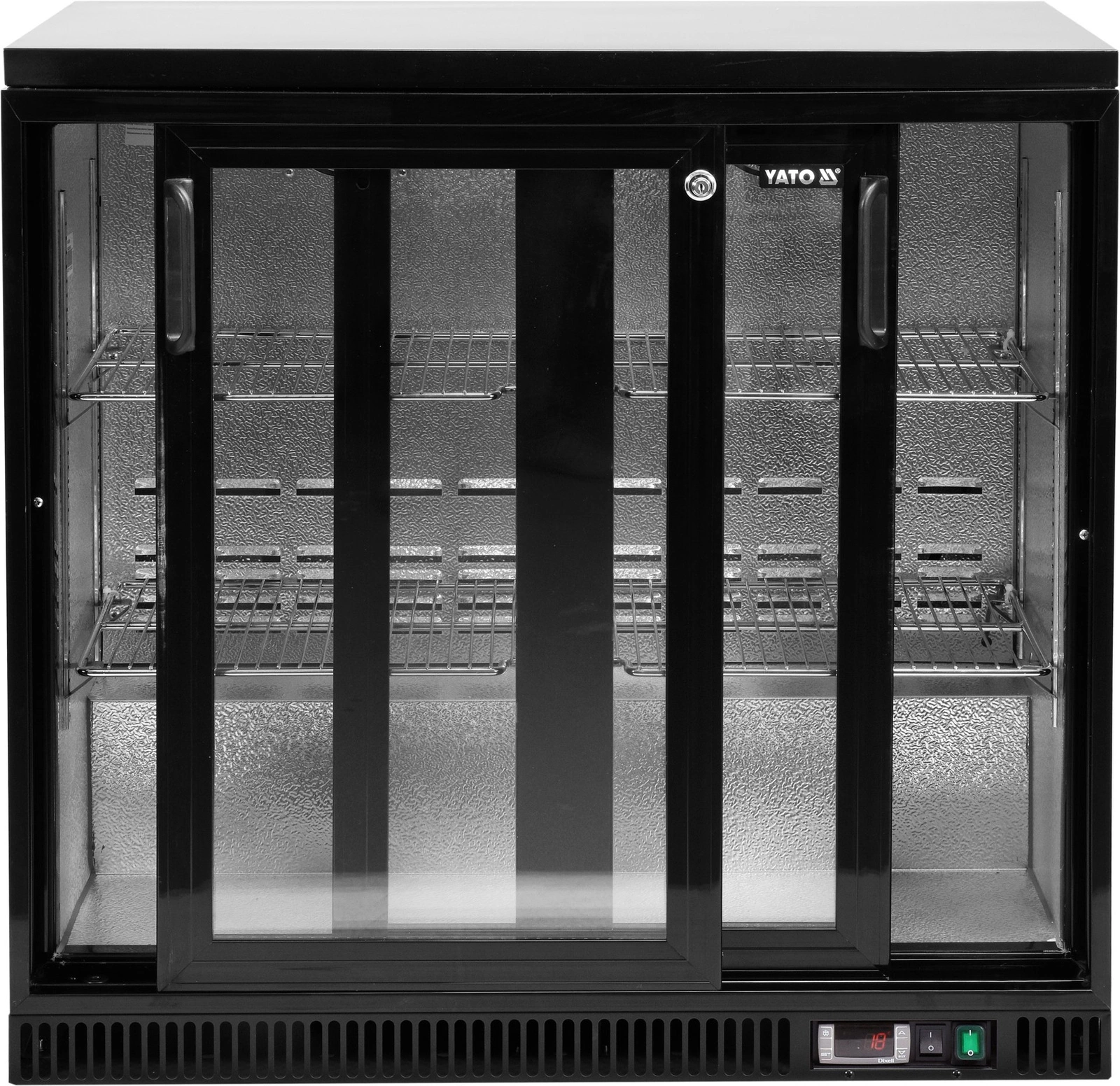 Chłodziarka do butelek, 227 l, dynamiczne chłodzenie, 230 V, R600a, zamek | YATO YG-05356