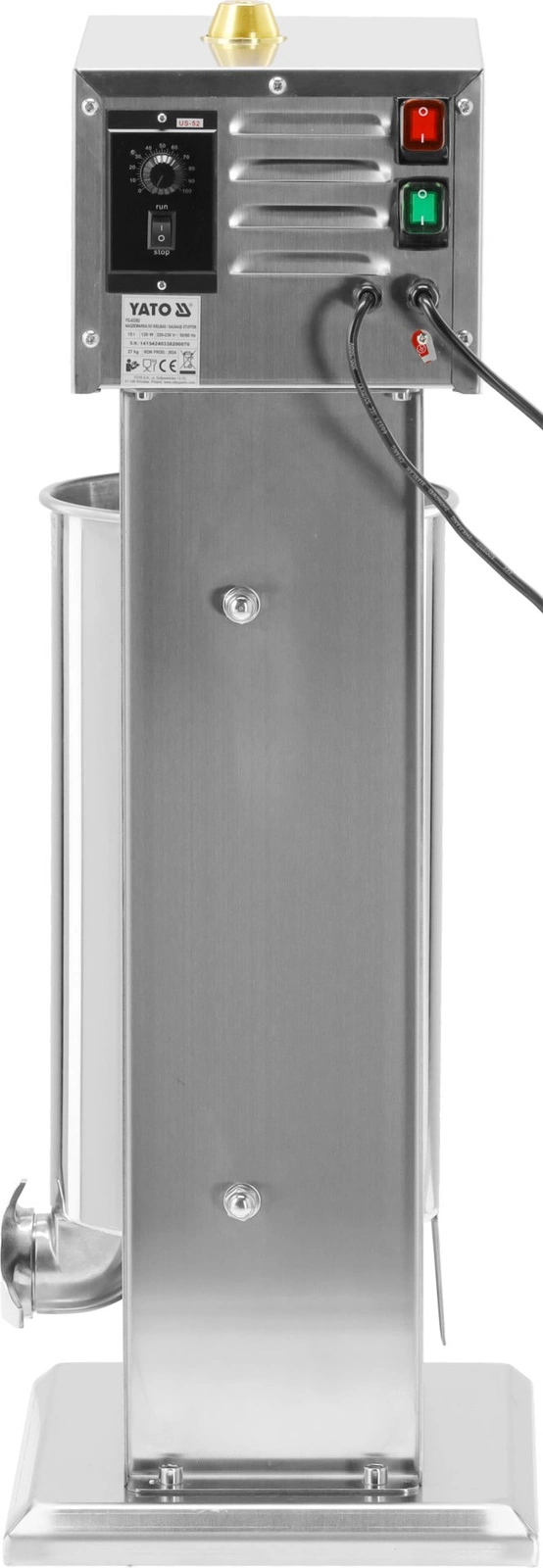 Elektrický vertikální plnič klobás, 15 l | YATO YG-03382